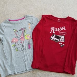 2 girls Gymboree long sleeve tops size 10